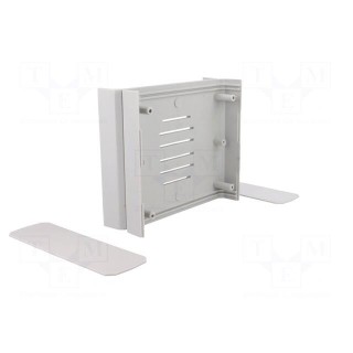 Enclosure: with panel | vented | X: 149.5mm | Y: 129.8mm | Z: 50mm | grey