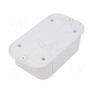 Enclosure: with panel | with fixing lugs | PFF | X: 67mm | Y: 124mm