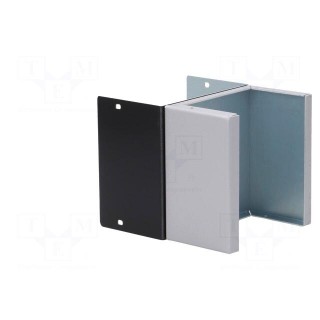 Enclosure: with panel | X: 100mm | Y: 103mm | Z: 63mm | aluminium | silver