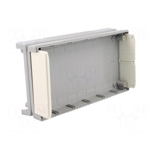 Enclosure: with panel | X: 100mm | Y: 190mm | Z: 40mm | ABS | dark grey