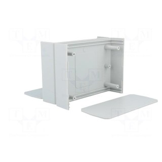 Enclosure: with panel | X: 110mm | Y: 150mm | Z: 70mm | polystyrene | grey