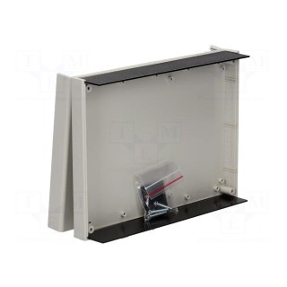 Enclosure: with panel | X: 225mm | Y: 165mm | Z: 40mm | ABS | light grey