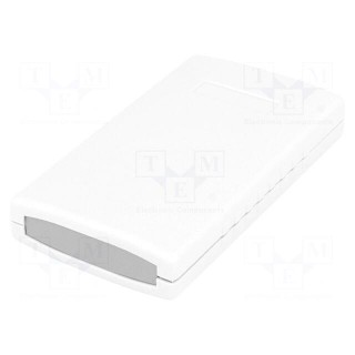 Enclosure: with panel | X: 50mm | Y: 90mm | Z: 16mm | ABS | light grey