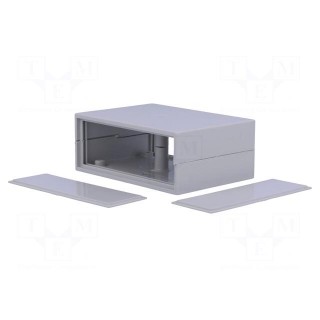 Enclosure: with panel | X: 89mm | Y: 65mm | Z: 36mm | ABS | grey