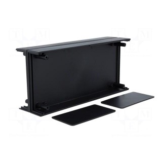 Enclosure: with panel | X: 90mm | Y: 200mm | Z: 49mm | polystyrene | black