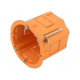 Enclosure: junction box | Ø: 60mm | Z: 60mm | plaster embedded | orange