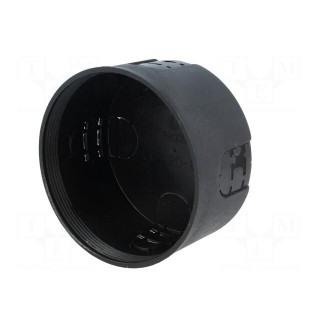 Enclosure: back box | Ø: 80mm | Z: 44mm | plaster embedded | IP30 | black