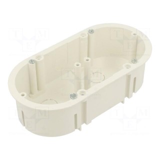 Enclosure: junction box | Ø: 62mm | Z: 45mm | plaster embedded | white