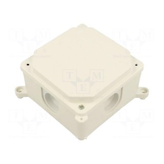 Enclosure: junction box | X: 103mm | Y: 103mm | Z: 60mm | wall mount
