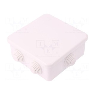 Enclosure: junction box | X: 110mm | Y: 110mm | Z: 50mm | wall mount