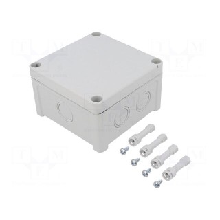 Enclosure: junction box | X: 110mm | Y: 110mm | Z: 65mm | wall mount | ABS