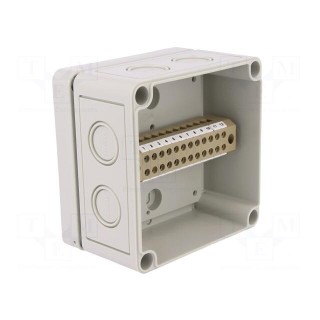 Enclosure: junction box | X: 110mm | Y: 110mm | Z: 66mm | polystyrene