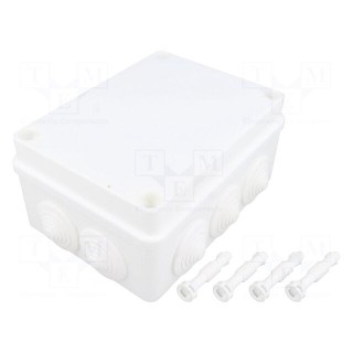 Enclosure: junction box | X: 110mm | Y: 150mm | Z: 70mm | IP65 | white