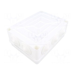 Enclosure: junction box | X: 110mm | Y: 190mm | Z: 70mm | IP65 | white