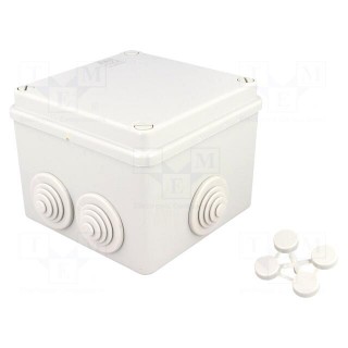 Enclosure: junction box | X: 113mm | Y: 113mm | Z: 87mm | wall mount