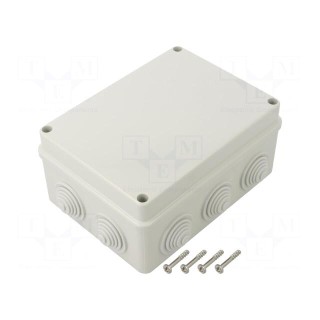 Enclosure: junction box | X: 118mm | Y: 158mm | Z: 69mm | wall mount