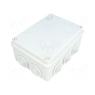 Enclosure: junction box | X: 120mm | Y: 162mm | Z: 73mm | wall mount