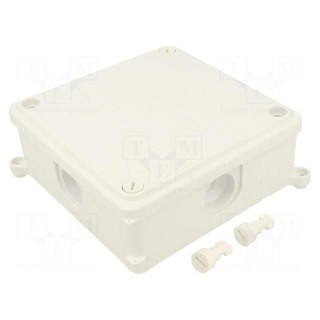 Enclosure: junction box | X: 125mm | Y: 125mm | Z: 45mm | wall mount