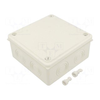 Enclosure: junction box | X: 125mm | Y: 125mm | Z: 50mm | wall mount