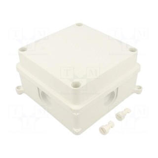 Enclosure: junction box | X: 125mm | Y: 125mm | Z: 70mm | wall mount