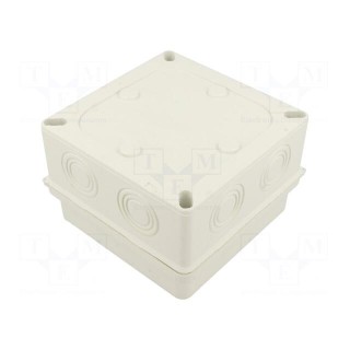 Enclosure: junction box | X: 125mm | Y: 125mm | Z: 80mm | wall mount