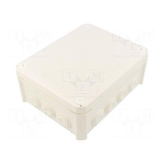 Enclosure: junction box | X: 150mm | Y: 190mm | Z: 77mm | IP66 | white