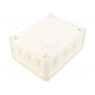 Enclosure: junction box | X: 150mm | Y: 190mm | Z: 77mm | IP66 | white
