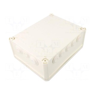 Enclosure: junction box | X: 190mm | Y: 240mm | Z: 95mm | IP66 | white