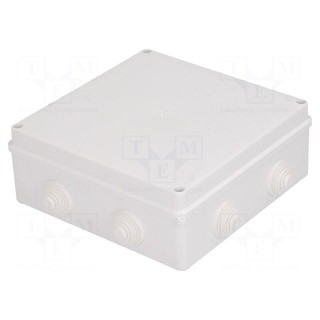 Enclosure: junction box | X: 196mm | Y: 196mm | Z: 78mm | wall mount