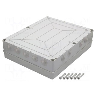 Enclosure: junction box | X: 380mm | Y: 460mm | Z: 120mm | IP65 | grey