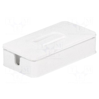 Enclosure: junction box | X: 49mm | Y: 25.5mm | Z: 11mm | ABS | white