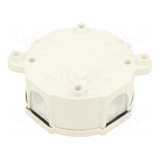 Enclosure: junction box | X: 60mm | Y: 60mm | Z: 30mm | wall mount | white