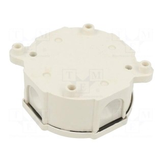 Enclosure: junction box | X: 60mm | Y: 60mm | Z: 30mm | wall mount | white