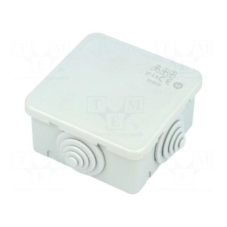 Enclosure: junction box | X: 65mm | Y: 65mm | Z: 32mm | wall mount | IP44