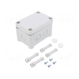 Enclosure: junction box | X: 65mm | Y: 95mm | Z: 60mm | wall mount | ABS