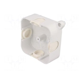 Enclosure: junction box | X: 72mm | Y: 72mm | Z: 28mm | wall mount | IP44