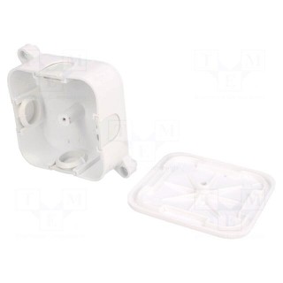 Enclosure: junction box | X: 72mm | Y: 72mm | Z: 28mm | wall mount | IP44