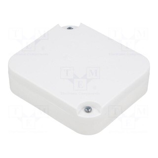 Enclosure: junction box | X: 79mm | Y: 89mm | Z: 25mm | wall mount | IP20