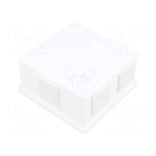 Enclosure: junction box | X: 80mm | Y: 80mm | Z: 40mm | polystyrene | IP44