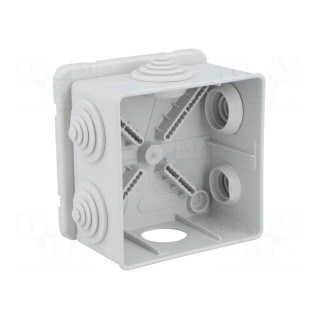 Enclosure: junction box | X: 80mm | Y: 80mm | Z: 40mm | wall mount | IP44