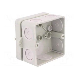 Enclosure: junction box | X: 80mm | Y: 80mm | Z: 52mm | polystyrene | IP65