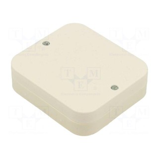 Enclosure: junction box | X: 80mm | Y: 90mm | Z: 24mm | wall mount | IP20