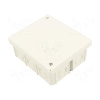 Enclosure: junction box | X: 80mm | Y: 95mm | Z: 40mm | wall mount | IP20