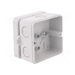 Enclosure: junction box | X: 82mm | Y: 82mm | Z: 51mm | polystyrene | IP54