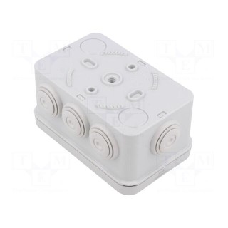 Enclosure: junction box | X: 83mm | Y: 125mm | Z: 61mm | wall mount | IP55