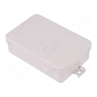 Enclosure: junction box | X: 85mm | Y: 130mm | Z: 37mm | IP55 | white