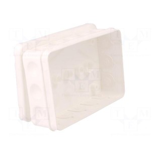 Enclosure: junction box | X: 85mm | Y: 130mm | Z: 37mm | polypropylene