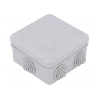 Enclosure: junction box | X: 85mm | Y: 85mm | Z: 42mm | wall mount | IP55