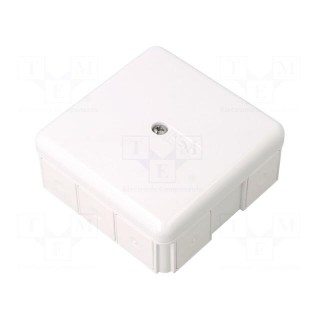 Enclosure: junction box | X: 87mm | Y: 87mm | Z: 39mm | wall mount | IP65