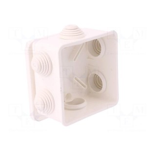 Enclosure: junction box | X: 87mm | Y: 87mm | Z: 45mm | wall mount | IP55